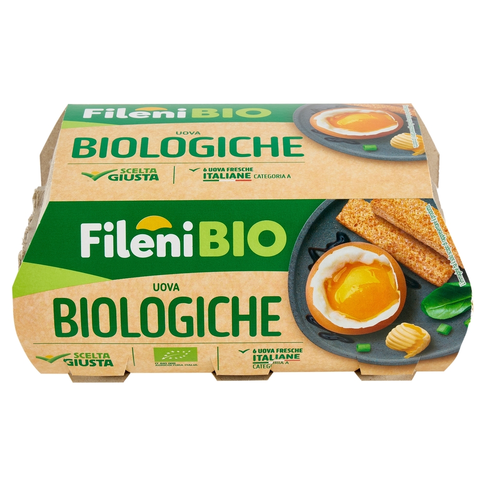 Fileni 6 Uova Fresche Italiane Biologiche 320 g